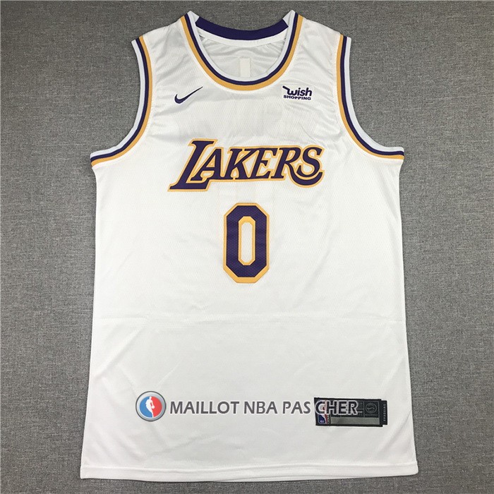 Maillot Los Angeles Lakers Russell Westbrook NO 0 Association 2021 Blanc